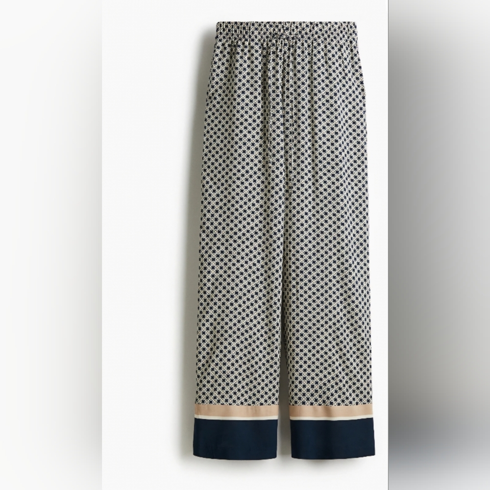 NWT H&M Geometric Wide Leg Pants - Picture 5 of 13